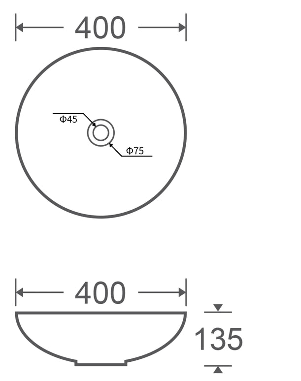 Lavoar ceramic rotund A435-D – design decorativ artistic albastru și alb lucios