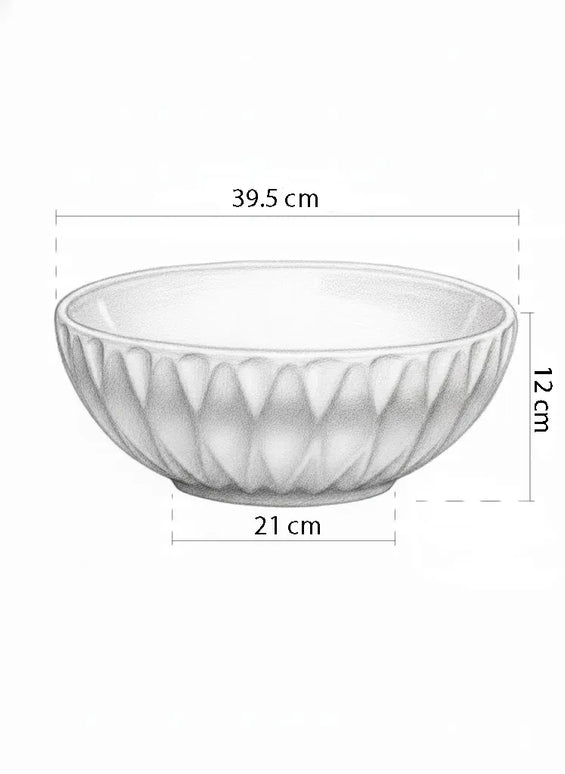 Lavoar pe blat rotund ceramic alb - A435H