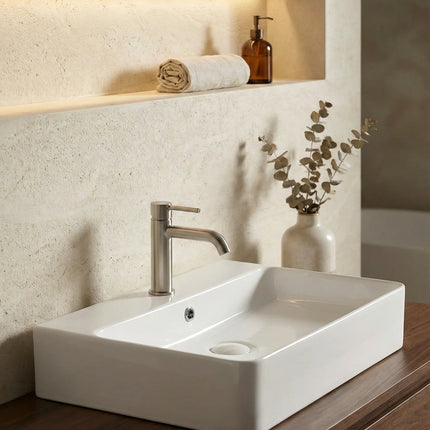 Lavoar ceramic dreptunghiular A451 – alb lucios