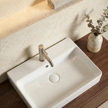 Lavoar ceramic dreptunghiular A451 – alb lucios