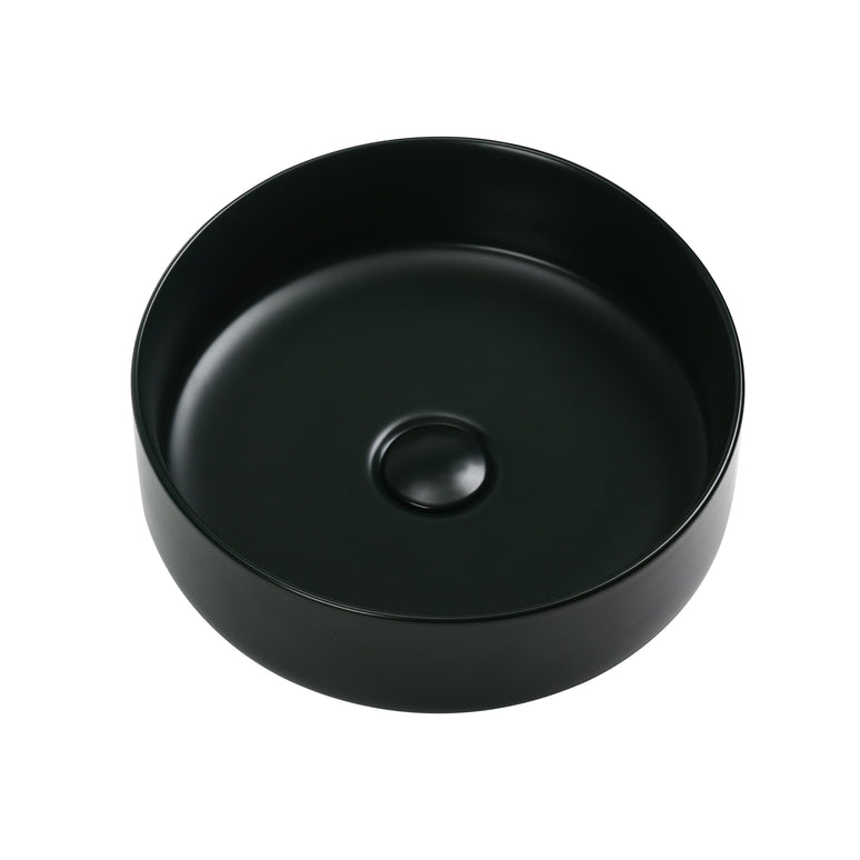 Lavoar ceramic rotund A524-CBK-M – design modern negru mat