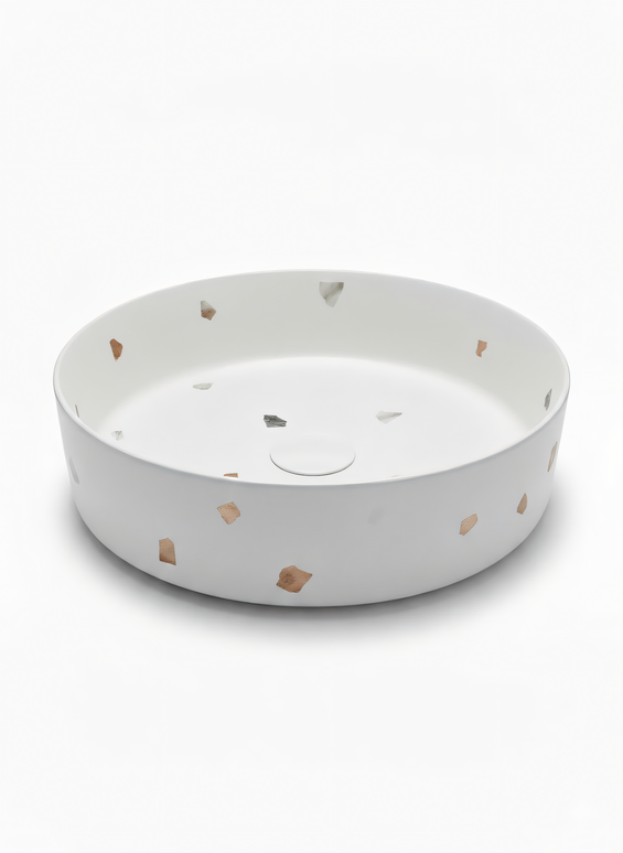 Lavoar Terrazzo  Alb pe blat  A524-DC01