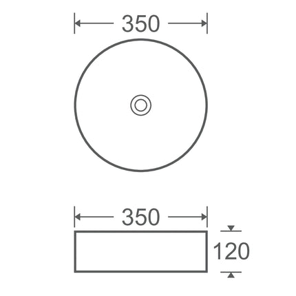 Lavoar ceramic rotund A524B-CA12M – design modern alb mat și verde deschis mat