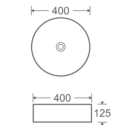 Lavoar ceramic rotund A524-CBK-M – design modern negru mat