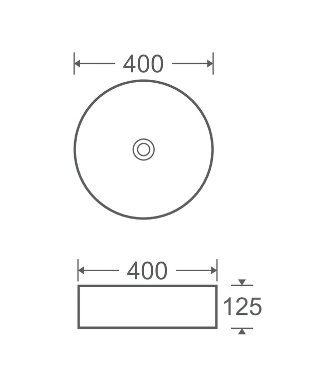 Lavoar ceramic rotund A524-CBK-M – design modern negru mat