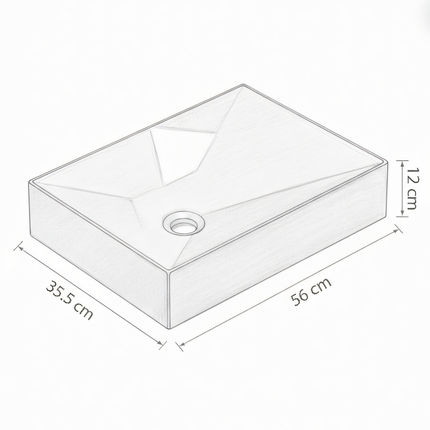 Lavoar Ceramic Modern Rectangular A526