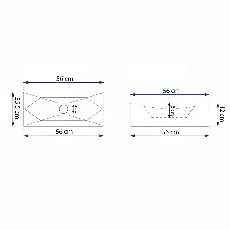 Lavoar Ceramic Modern Rectangular A526