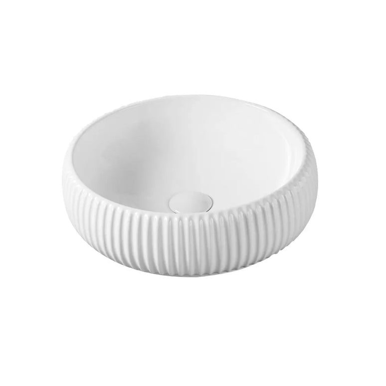 Lavoar ceramic rotund A544 – design modern alb lucios