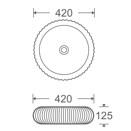 Lavoar ceramic rotund A544 – design modern alb lucios
