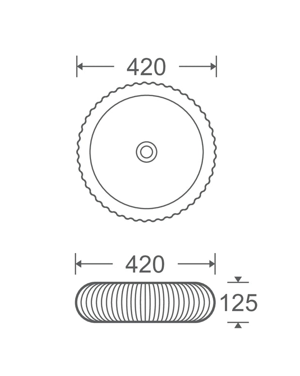 Lavoar ceramic rotund A544 – design modern alb lucios