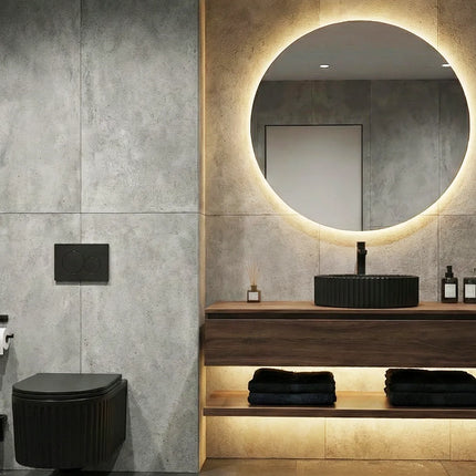 Lavoar ceramic rotund A545-CBK-M – design modern negru mat