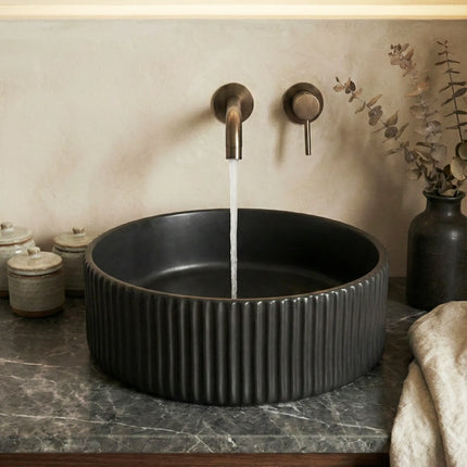 Lavoar ceramic rotund A545-CBK-M – design modern negru mat