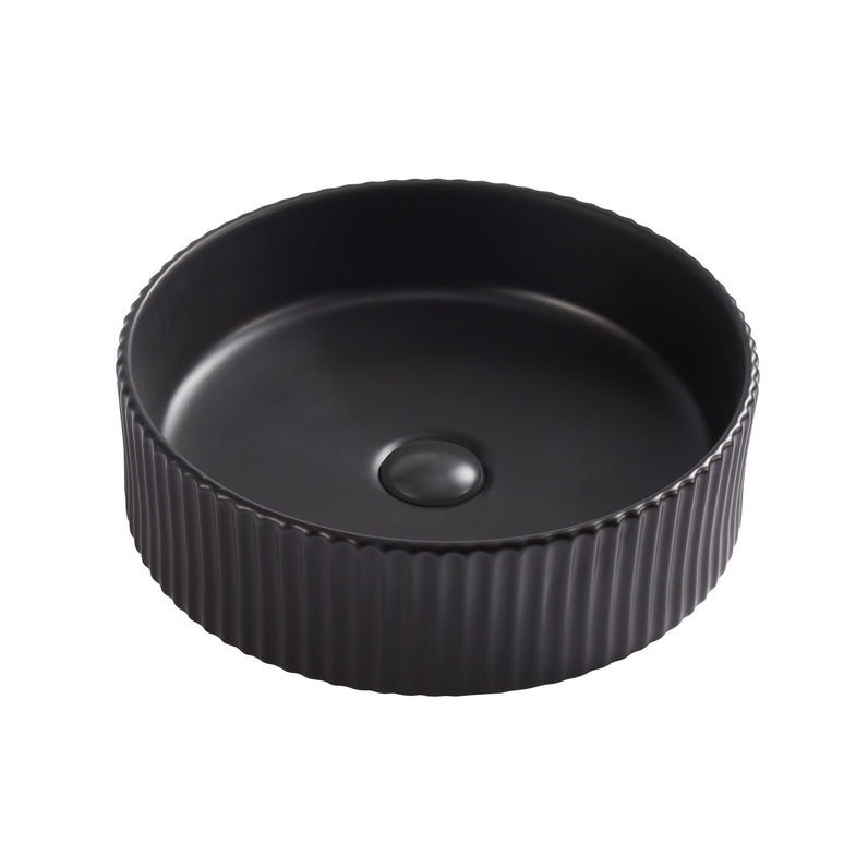 Lavoar ceramic rotund A545-CBK-M – design modern negru mat