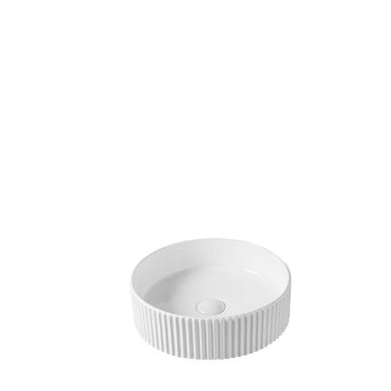 Lavoar rotund ceramic alb A545 – design texturat modern