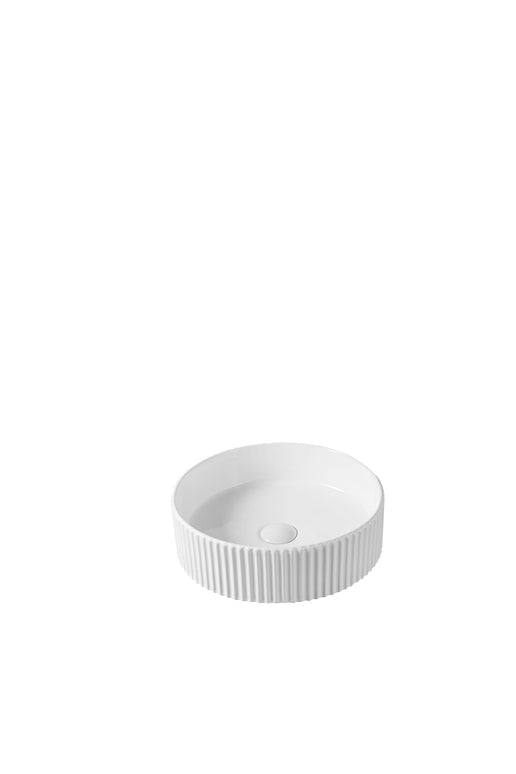 Lavoar rotund ceramic alb A545 – design texturat modern