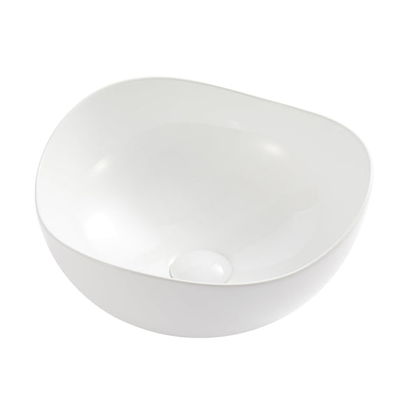 Lavoar ceramic A708 – alb lucios, formă atipică cu linii fluide