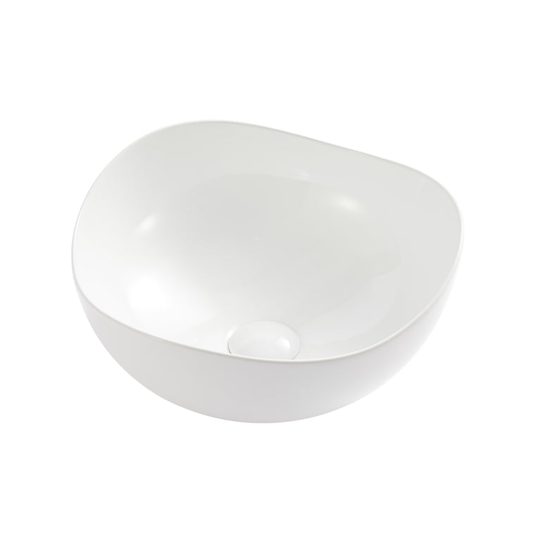 Lavoar ceramic A708 – alb lucios, formă atipică cu linii fluide