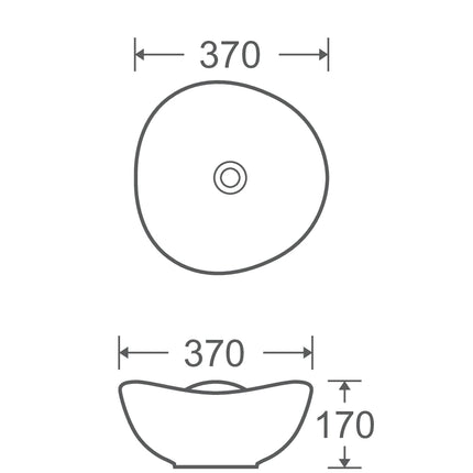 Lavoar ceramic A708 – alb lucios, formă atipică cu linii fluide