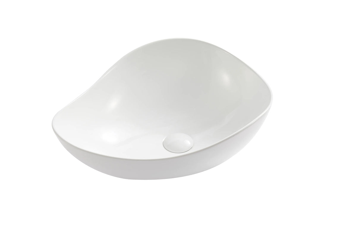 Lavoar ceramic A710 – alb lucios, formă atipică cu linii fluide