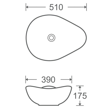 Lavoar ceramic A710 alb lucios – dimensiuni