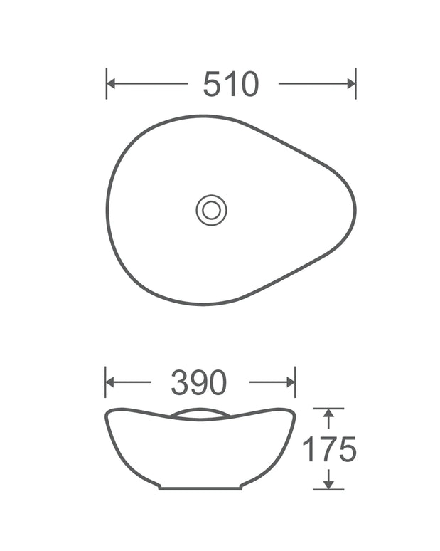 Lavoar ceramic A710 – alb lucios, formă atipică cu linii fluide