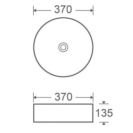 Lavoar ceramic rotund negru cu inserții aurii – A712-CBK64-M