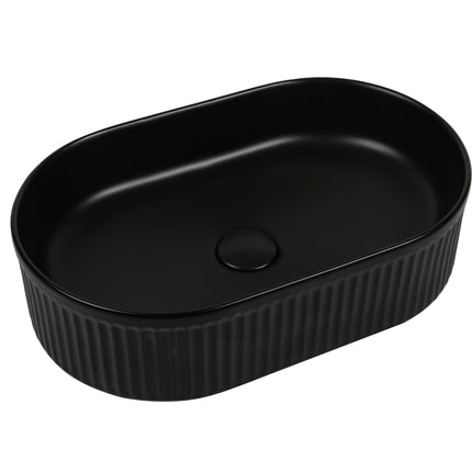 Lavoar ceramic oval A721-CBK-M – negru mat cu textură striată