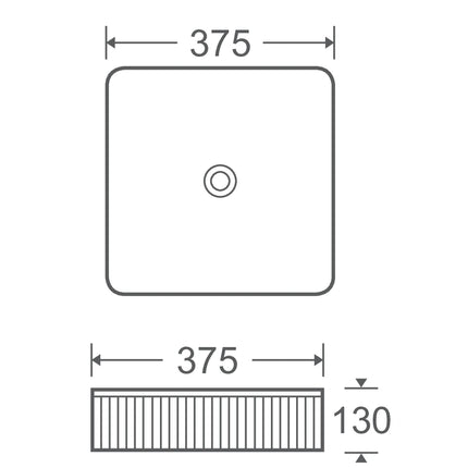 Lavoar ceramic pătrat A722-CA35M – design modern albastru deschis mat și alb mat