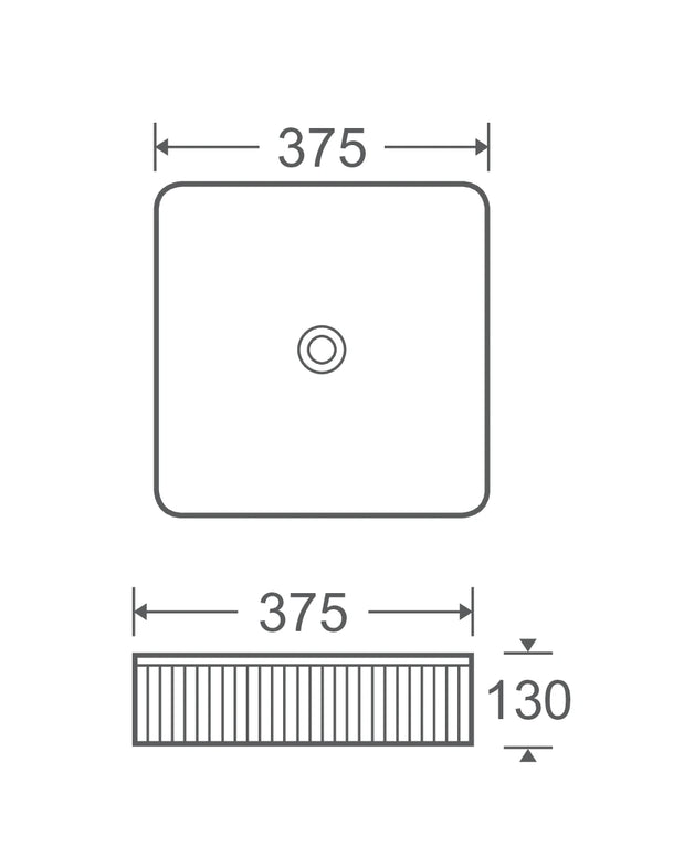 Lavoar ceramic pătrat A722-CA35M – design modern albastru deschis mat și alb mat