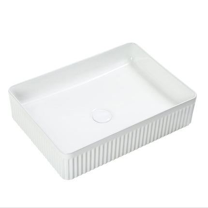 Lavoar ceramic A723 alb lucios într-o baie modernă
