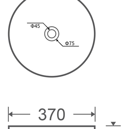 Lavoar ceramic rotund A725-GGLG – design modern alb lucios cu linie aurie decorativă