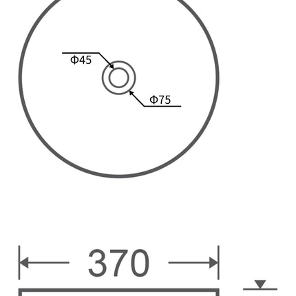 Lavoar ceramic rotund A725-CBKGGLG-M – design modern negru mat striat cu linie aurie