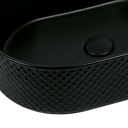 Lavoar ceramic oval A739-CBK-M – negru mat, exterior texturat