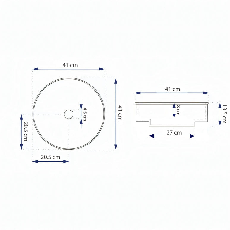 Lavoar ceramic rotund -design marmorat (A746-P818M)