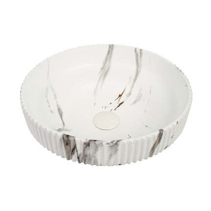 Lavoar ceramic rotund -design marmorat (A746-P818M)