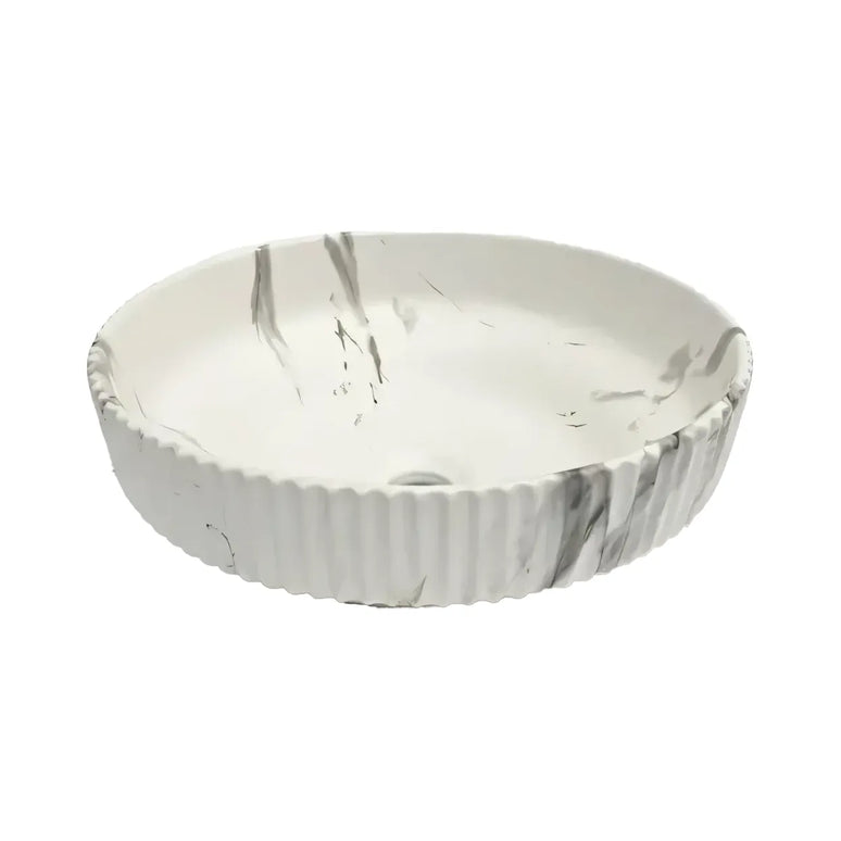 Lavoar ceramic rotund -design marmorat (A746-P818M)