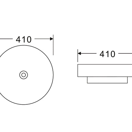 Lavoar ceramic rotund A746-CWDGR-MRS – design modern gri închis mat și alb mat