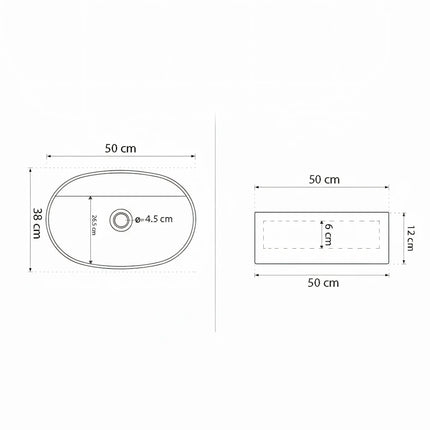 Lavoar ceramic negru mat A753-CBK-M – design modern