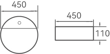 Lavoar ceramic rotund A759 – alb lucios
