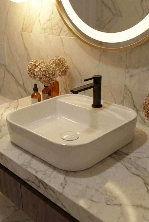 Lavoar ceramic dreptunghiular A760 – alb lucios