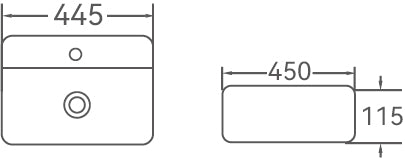 Lavoar ceramic dreptunghiular A760 – alb lucios