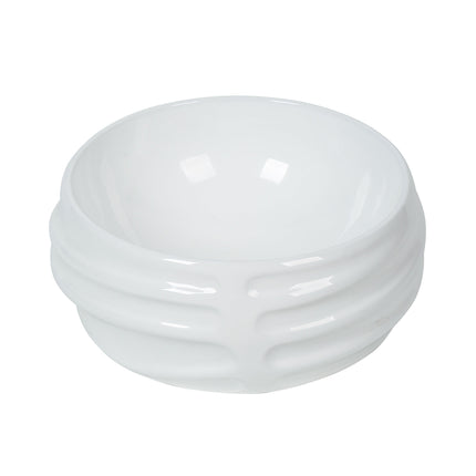 Lavoar ceramic rotund A783 – alb lucios, exterior reliefat modern