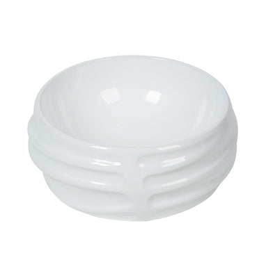 Lavoar ceramic rotund A783 – alb lucios, exterior reliefat modern