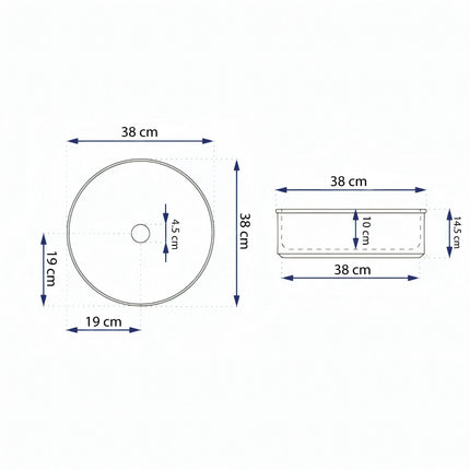 Lavoar Ceramic Rotund A787-P816M