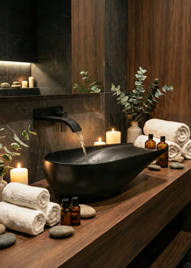 Lavoar ceramic cu formă atipică A797C-CBK-M – negru mat