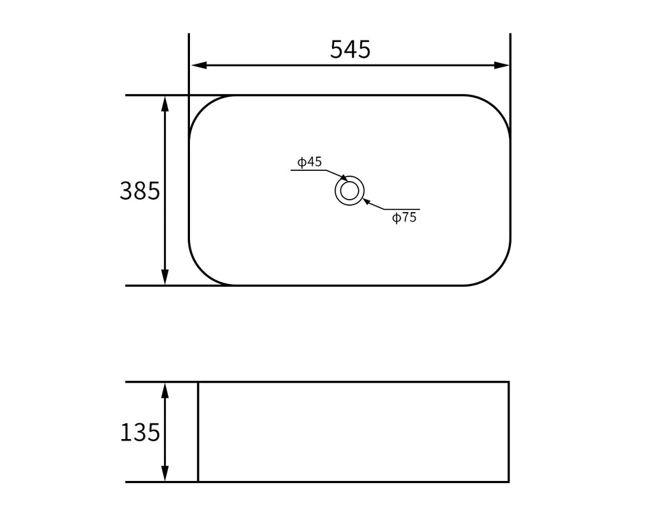 Lavoar ceramic dreptunghiular A798-CWCF-MRS – design modern maro mat și alb mat