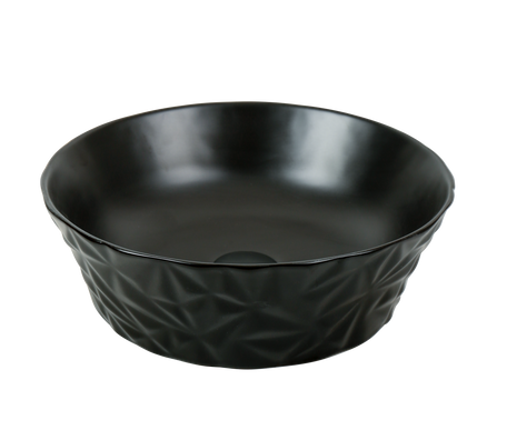 Lavoar ceramic rotund A823-CBK-M – negru mat texturat