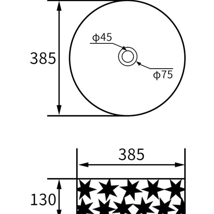 Lavoar ceramic rotund A823 – alb lucios texturat