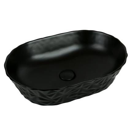 Lavoar ceramic oval A824-CBK-M – negru mat texturat