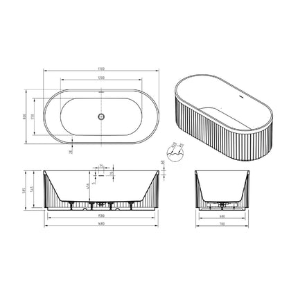 Cada din acril freestanding Aria JL6866